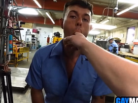 Horny guys 3some fucking in the workshop sex videos asian uncle gay