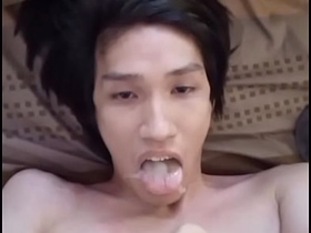 FagTeetajet Thai Gay Drinking my own cum, cumming in my exposure meagre asian men gay sexual connection videos