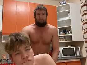 An angry Russian bear fucks a 19-year-old twink in the kitchen gay boy sex videos asian