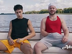 Best Buds Under legal restraint Nuts Together on Boat - Straight to GAY! asian handsom gay sex videos