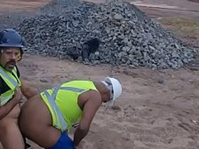 Public employees having sex on chum around with annoy construction site. teen gay asian sex videos