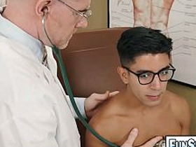 WHAM—OOF! Nnngggghhh! Miniature Latino Milo Miles twink gets his ass cracked by Doctor Legrand Wolf as he rams his fucking humongous dick deep procure Milos' guts! asian gay cum sex videos