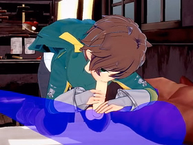 KonoSuba Yaoi - Kazuma blowjob take cum in his mouth - Japanese Asian Manga anime game porn careless asian careless sex videos masti
