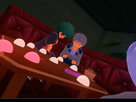 Boku No Hero Academia Yaoi - Todoroki sucking with the addition of jerking a dick while Deku with the addition of Bakugou look on - Asian Japanese Manga Anime Hentai Gay Porn asian gay sexual relations videos xvideos