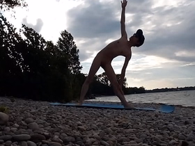 Slender nudist boy does yoga nude on a naturist beach. Literal yoga video by Jon Arteen gay porn model asian bangla gay copulation videos