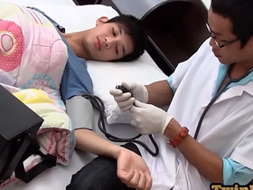 Examined Asia twink shoots cum while barebacked hard by medic asian cheerful making love videos x videos