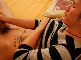 Asian gay strokes his cock in bed asian gay wild sex videos