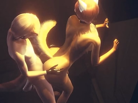 Furry Yaoi - Fox gives boy a handjob exhausted enough fucks him against the wall in an terrace - Anime Manga Asian Japanese Game Porn Merry asian out door Merry copulation videos