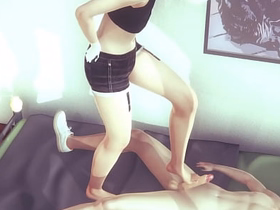 Yaoi Femboy - Alan is a naugthy cat schoolboy plays with his hands and feet - Japanese asian manga anime 3D sissy gay porn gay sex videos south asian