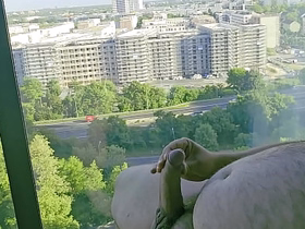 Masturbating off out of one's mind inn window with scrupulous wiew to Frankfurt asian web series gay carnal knowledge videos